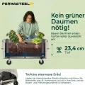 Permasteel Hochbeet Metall mit Rollen für Garten oder Balkon - Pflanzkübel groß außen 57x42x82 cm - Selbstbewässerungssystem, Wasserstandsanzeige und Ablassventil - Für Gemüse, Kräuter oder Blumen - Thumbnail 3