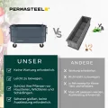 Permasteel Hochbeet Metall mit Rollen für Garten oder Balkon - Pflanzkübel groß außen 57x42x82 cm - Selbstbewässerungssystem, Wasserstandsanzeige und Ablassventil - Für Gemüse, Kräuter oder Blumen - Thumbnail 4