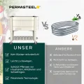 Permasteel Hochbeet Metall mit Rollen für Garten oder Balkon - Pflanzkübel groß außen 101x51x94 cm - Selbstbewässerungssystem, Wasserstandsanzeige und Ablassventil - Für Gemüse, Kräuter oder Blumen - Thumbnail 3