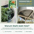 Permasteel Hochbeet Metall mit Rollen für Garten oder Balkon - Pflanzkübel groß außen 101x51x94 cm - Selbstbewässerungssystem, Wasserstandsanzeige und Ablassventil - Für Gemüse, Kräuter oder Blumen - Thumbnail 4