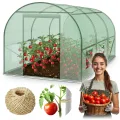 Gewächshaus Foliengewächshaus - 4 m² - Tomatenhaus mit 4 Fenstern und verzinktem Stahlrahmen - 100 m Sisalschnur Garten - Grün - Thumbnail 10