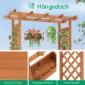 LEADZM pflanzkübel mit rankgitter, Holz Blumenkasten mit rankgitter Ablauflöchern, Hochbeet Balkon für Kletterpflanzen & hängende (Standardausgabe(110 x 45 x 113 cm)) - Thumbnail 3