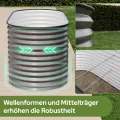 Arebos Hochbeet oval Metall 240x80x78 cm Anthrazit | Gartenbeet verzinkter Stahl rostfrei mit Gummikante 1170 L, Stabil mit Querstreben | Gemüsebeet ideal für den Garten | für Gemüse, Kräuter & Blumen - Thumbnail 6