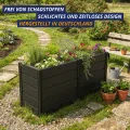 KHW Hochbeet Demeter XXL Schmal | 158×44×92 cm Garten Hochbeet | 588L Pflanzvolumen | 100% recycelter Kunststoff | wetterfest & UV-beständig | werkzeuglose Steckmontage | Anthrazit | Made in Germany - Thumbnail 9