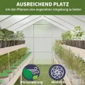 Gewächshaus Aluminium für den Garten |Mit 8 cm dickeres Fundament| 301*238*225 cm | Vielseitig nutzbar als Treibhaus Gartenhaus Winterfest Aufzucht Tomatenhaus Frühbeet Schwarz - Thumbnail 7