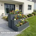Metzler Hochbeet S für den Garten | kompakte Größe | Pulverbeschichteter Stahl in Anthrazit RAL 7016 | Witterungsbeständiges Metall-Gartenbeet, Pflanzenbeet, Blumenhochbeet | 25 x 100 x 27 cm - Thumbnail 6