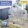 Gewächshaus Smart aus Stahl 200x300x220cm | UV-beständige 6 mm Hohlkammerplatten | Winterfestes Tomatenhaus & Treibhaus für Garten - Thumbnail 4