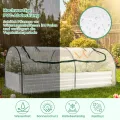 COSTWAY 3 in 1 Gewächshaus mit Hochbeet, Metall Pflanzkasten, PVC-Folie, Blumenbeet mit Zwei Fenstern, Rechteckiges Frühbeet für Blumen, Kräuter im Garten, Terrasse und Balkon (202 x 101 x 81 cm) - Thumbnail 6
