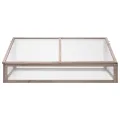 ACAGALA Gewächshaus 110x56x39 cm, Frühbeet aus Massives Tannenholz und PC-Platte, Hochbeet Kasten Mini Gewächshaus Frühbeetkasten für Pflanzen im Frühjahr, Klappdeckels, Grau - Thumbnail 2