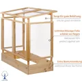 dobar® Tomatenhaus aus Holz mit PVC-Schutzscheiben kleines Gewächshaus für Tomaten, Gurken & Gemüse im Gartenbeet Pflanzenhaus mit Rankhilfe für geschützten Gemüseanbau 116 x 71 x 120 cm - Thumbnail 10