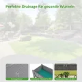 Hochbeet 120x44x70cm, Metall Hochbeet mit Rollen & Griff, 3 Haken & Vlieseinlage, Für Gemüse Blumen Kräuter, Garten Balkon Terrasse （2 Stück Grau） - Thumbnail 6