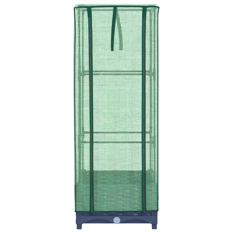 Hochbeet mit Gewächshaus Aufsatz 40x40x123 cm Rattan Optik für Tomaten Gemüse Kräuter, Frühbeet mit stabilem Eisenrahmen & wasserdichter Abdeckung für Garten Balkon Terrasse – Bild 4
