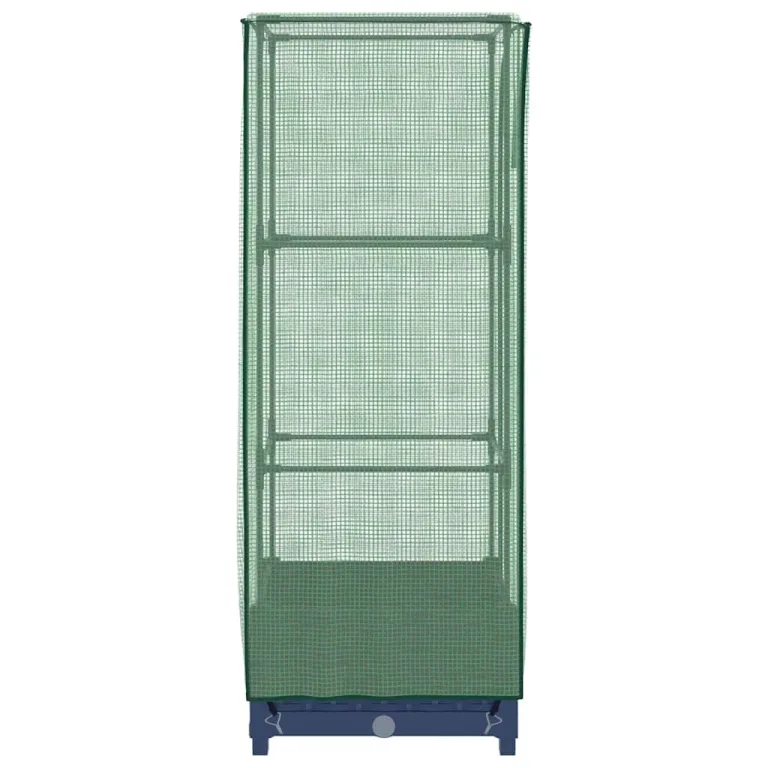 Hochbeet mit Gewächshaus Aufsatz 40x40x123 cm Rattan Optik für Tomaten Gemüse Kräuter, Frühbeet mit stabilem Eisenrahmen & wasserdichter Abdeckung für Garten Balkon Terrasse – Bild 5