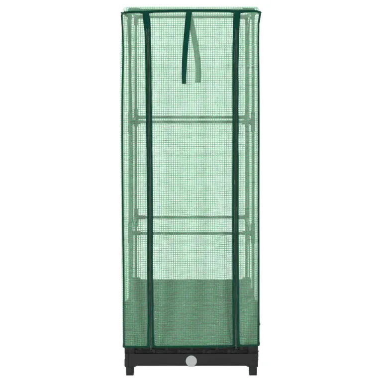 Hochbeet mit Gewächshaus Aufsatz 40x40x123 cm Rattan Optik Frühbeet für Tomaten Gemüse Kräuter Balkon Garten inklusive wasserdichter Abdeckung und Stabiler Eisenkonstruktion – Bild 4