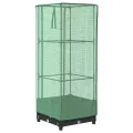 Hochbeet mit Gewächshaus Aufsatz 40x40x123 cm Rattan Optik Frühbeet für Tomaten Gemüse Kräuter Balkon Garten inklusive wasserdichter Abdeckung und Stabiler Eisenkonstruktion - Thumbnail 6