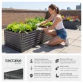 tectake® Hochbeet verzinkter Stahl, 200x100x62cm, abgerundete Kanten, 1200 L, mit Handschuhen, Gartenhochbeet, Pflanzbeet, Gemüsebeet, Kräuterbeet, Pflanzkasten, Gartenbeet, Blumenbeet, Metallhochbeet - Thumbnail 2