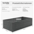 tectake® Hochbeet verzinkter Stahl, 200x100x62cm, abgerundete Kanten, 1200 L, mit Handschuhen, Gartenhochbeet, Pflanzbeet, Gemüsebeet, Kräuterbeet, Pflanzkasten, Gartenbeet, Blumenbeet, Metallhochbeet - Thumbnail 6