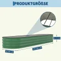 2er Set Verzinkte Stahl Hochbeete Mit Sicherheitskante 240x60x45cm – Robustes Metall Hochbeet für Gemüse Blumen – Rostbeständig, Ergonomische Höhe, Einfache Montage – Pflanzbeet Garten Outdoor Beige - Thumbnail 8