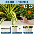 2er Set Verzinkte Stahl Hochbeete Mit Sicherheitskante 240x60x45cm – Robustes Metall Hochbeet für Gemüse Blumen – Rostbeständig, Ergonomische Höhe, Einfache Montage – Pflanzbeet Garten Outdoor, Beige - Thumbnail 6