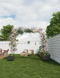 Gartenbogen Rankhilfe aus Metall für Kletterpflanzen – Stabiler Rosenbogen Garten, Rankbogen für Rosen, Clematis & Gemüse – Hochzeitsbogen, Ballonbogen, Foto Hintergrund für Party & Hochbeet, 220cm - Thumbnail 5