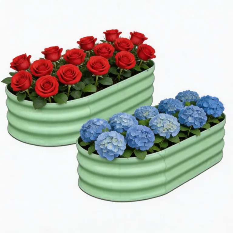 2er Set Verzinkte Stahl Hochbeete 120x60x60cm – Robustes Metall Hochbeet für Gemüse, Kräuter & Blumen – Rostbeständig, Ergonomische Höhe, Einfache Montage – Pflanzbeet Garten Outdoor, Grün – Bild 1