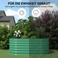 2er Set Verzinkte Stahl Hochbeete 120x60x60cm – Robustes Metall Hochbeet für Gemüse, Kräuter & Blumen – Rostbeständig, Ergonomische Höhe, Einfache Montage – Pflanzbeet Garten Outdoor, Grün - Thumbnail 5