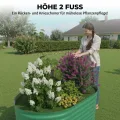 2er Set Verzinkte Stahl Hochbeete 120x60x60cm – Robustes Metall Hochbeet für Gemüse, Kräuter & Blumen – Rostbeständig, Ergonomische Höhe, Einfache Montage – Pflanzbeet Garten Outdoor, Grün - Thumbnail 8