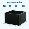 Metall Hochbeet Schwarz, Robustes Eisen Pflanzbeet mit Boden, Stabiler Pflanzrahmen, Wetterfest & Langlebig, Ideal für Garten, Balkon, Terrasse & Rasen, Pflanzkasten für Blumen & Gemüse, 46x46x30cm - Thumbnail 2