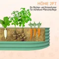 Verzinktes Metall Hochbeet Hoch – Rostbeständiges Gartenhochbeet für Gemüse, Kräuter & Blumen – Robuster Pflanzkasten für Garten, Terrasse oder Rasen – Wetterfest & Einfache Montage, Grün - Thumbnail 2