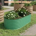 Verzinktes Metall Hochbeet Hoch – Rostbeständiges Gartenhochbeet für Gemüse, Kräuter & Blumen – Robuster Pflanzkasten für Garten, Terrasse oder Rasen – Wetterfest & Einfache Montage, Grün - Thumbnail 6