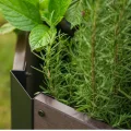 Sechseckiges Hochbeet Holzoptik, Pflanzbeet für Garten Balkon Terrasse, 30 cm Tiefes Hochbeet für Gemüse Kräuter Blumen, Großes Pflanzkasten Outdoor Indoor, Modernes Design, 80x80x30cm - Thumbnail 5