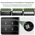 Metall Hochbeet Schwarz, Robustes Eisen Pflanzbeet ohne Boden, Stabiler Pflanzrahmen, Wetterfest & Langlebig, Ideal für Garten, Balkon, Terrasse & Rasen, Pflanzkasten für Blumen & Gemüse, 172x46x30cm - Thumbnail 4