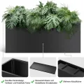Metall Hochbeet Schwarz, Robustes Eisen Pflanzbeet ohne Boden, Stabiler Pflanzrahmen, Wetterfest & Langlebig, Ideal für Garten, Balkon, Terrasse & Rasen, Pflanzkasten für Blumen & Gemüse, 172x46x30cm - Thumbnail 5