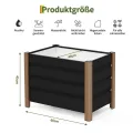 Hochbeet aus Aluminium 60x40x45 cm – Wetterfester Pflanzkasten mit Drainagelöchern, Tiefe Ausführung, Abgerundete Ecken & Anti-Schnitt-Kanten – Robust & Rostfrei für Terrasse, Balkon, Garten, Grau - Thumbnail 3