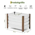 Hochbeet aus Aluminium 60x40x45 cm – Wetterfester Pflanzkasten mit Drainagelöchern, Tiefe Ausführung, Abgerundete Ecken & Anti-Schnitt-Kanten – Robust & Rostfrei für Terrasse, Balkon, Garten, Weiß - Thumbnail 3