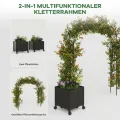 Gartenbogen Rankhilfe aus Metall für Kletterpflanzen – Stabiler Rosenbogen Garten, Rankbogen für Rosen, Clematis & Gemüse – Hochzeitsbogen, Ballonbogen, Foto Hintergrund für Party & Hochbeet, 180cm - Thumbnail 3