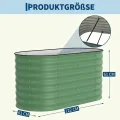 2er Set Verzinkte Stahl Hochbeete Mit Sicherheitskante 120x60x60cm – Robustes Metall Hochbeet für Gemüse & Blumen – Rostbeständig, Ergonomische Höhe, Einfache Montage – Pflanzbeet Garten Outdoor, Grün - Thumbnail 6