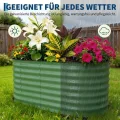 2er Set Verzinkte Stahl Hochbeete Mit Sicherheitskante 120x60x60cm – Robustes Metall Hochbeet für Gemüse & Blumen – Rostbeständig, Ergonomische Höhe, Einfache Montage – Pflanzbeet Garten Outdoor, Grün - Thumbnail 7