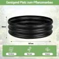 Rundes Hochbeet aus verzinktem Metall – rostfrei, abgerundete Kanten, offener Boden, stabile und leicht montierbare Pflanzwanne für Gemüse, Blumen & Kräuter – für Terrasse, Balkon & Rasen, 107x20cm - Thumbnail 4