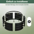 Rundes Hochbeet aus verzinktem Metall – rostfrei, abgerundete Kanten, offener Boden, stabile und leicht montierbare Pflanzwanne für Gemüse, Blumen & Kräuter – für Terrasse, Balkon & Rasen, 107x20cm - Thumbnail 7