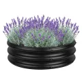 Rundes Hochbeet aus verzinktem Metall – rostfrei, abgerundete Kanten, offener Boden, stabile und leicht montierbare Pflanzwanne für Gemüse, Blumen & Kräuter – für Terrasse, Balkon & Rasen, 107x20cm - Thumbnail 1