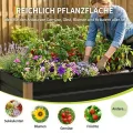 Hochbeet Aluminium mit Offenem Boden, Großer Rostfreier Pflanzkasten mit Abgerundeten Ecken, Tiefes Beet für Gemüse, Blumen und Kräuter, Grau, 120x60x40cm - Thumbnail 4
