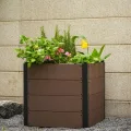 Holz Hochbeet 64x64x60 cm - Rechteckiger Outdoor Pflanzkasten ohne Boden, Großes Erhöhtes Gartenbeet für Gemüse, Kräuter und Blumen, Ideal für Terrasse, Garten & Balkon - Thumbnail 4