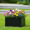 Großes rechteckiges Hochbeet aus Stahl – Robuster Pflanzkasten mit Boden für Garten, Terrasse & Balkon, langlebig & vielseitig für Gemüse, Blumen und Kräuter, 52x52x30cm - Thumbnail 4