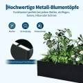 Großes rechteckiges Hochbeet aus Stahl – Robuster Pflanzkasten ohne Boden für Garten, Terrasse & Balkon, langlebig & vielseitig für Gemüse, Blumen und Kräuter, 136x52x30cm - Thumbnail 3
