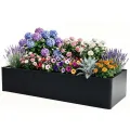 Großes rechteckiges Hochbeet aus Stahl – Robuster Pflanzkasten ohne Boden für Garten, Terrasse & Balkon, langlebig & vielseitig für Gemüse, Blumen und Kräuter, 136x52x30cm - Thumbnail 1