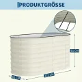 2er Set Verzinkte Stahl Hochbeete Mit Sicherheitskante 120x60x60cm – Robustes Metall Hochbeet für Gemüse Blumen – Rostbeständig, Ergonomische Höhe, Einfache Montage – Pflanzbeet Garten Outdoor, Beige - Thumbnail 5