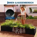 Großes rechteckiges Hochbeet aus Stahl – Robuster Pflanzkasten mit Boden für Garten, Terrasse & Balkon, langlebig & vielseitig für Gemüse, Blumen und Kräuter, 178x52x30cm - Thumbnail 5