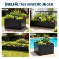 Großes rechteckiges Hochbeet aus Stahl – Robuster Pflanzkasten mit Boden für Garten, Terrasse & Balkon, langlebig & vielseitig für Gemüse, Blumen und Kräuter, 178x52x30cm - Thumbnail 6
