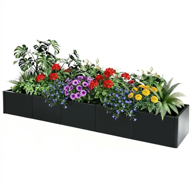 Hochbeet mit Beinen und Haken 116x76x57 cm – Erhöhtes Pflanzbeet aus Holz mit Vlies-Einsatz – Blumenkasten für Gemüse, Kräuter & Blumen – Garten, Terrasse & Balkon, Holzfarben – Bild 10